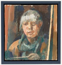 Bernadette Kelly (b.1933) - 20th Century Oil, Portrait of a Silver Haired Lady
