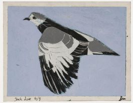 Ben Carrivick - Contemporary Linoprint, Stock Dove
