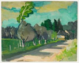 Modernist 20th Century Oil - A Walk in Summer