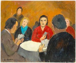 Georges Joubin (1888-1983) - Mid 20th Century Oil, A Game of Cards