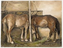 Nick Todhunter - Contemporary Oil, Evening in the Stables