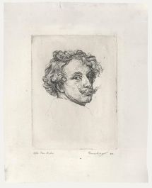 George Willott (1900-2000) after Anthony Van Dyck - Etching, Self Portrait