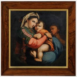 After Raphael (1483-1420) - 19th Century Oil, Madonna della Sedia