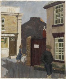 Modern British School 20th Century Oil - English Street Scene