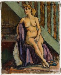 Charles Emmanuel Jodelet (1883-1973) - Mid 20th Century Oil, The Model