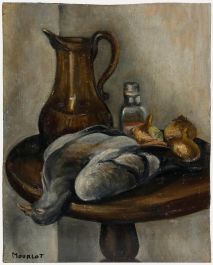 Maurice Mourlot (1906-1983) - 20th Century Oil, Still Life with Pigeon