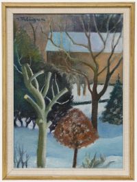 T. Palmgren - Framed 20th Century Oil, Winter Trees