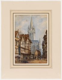 Late 19th Century Watercolour - The Church of Saint Pierre