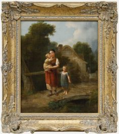 Joseph Rhodes (1782-1855) - 1841 Oil, Mother and Children