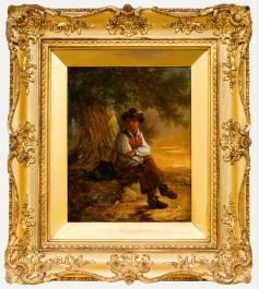 Attrib. Charles Waller Shayer (1826–1914) - 19th Century Oil, A Rustic Figure