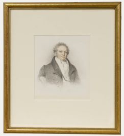 William Moore (1790-1851) - 1829 Graphite Drawing, Portrait of Robert Flower