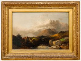 Joseph Horlor (1809-1887) - Framed Late 19th Century Oil, Highland Vista