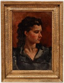 Early 20th Century Oil - Woman in Profile