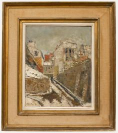 Louis Chervin (1905-1969) - Mid 20th Century Oil, Rue des Saules en Février