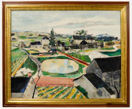 Lucienne Simon-Taugourddeau (b.1905) - French Mid 20th Century Oil, The Winery