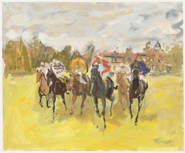 Attrib. Yves Fournier (1917-2016) - 20th Century Gouache, The Finish Line