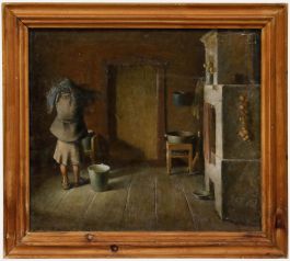 Framed Mid 20th Century Oil - Wash Day