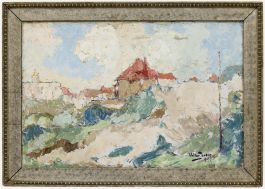Wolter Jansen - Framed 1927 Oil, En Plein Air