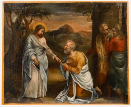 After Raphael - 18th Century Oil, Christ's Charge to Peter