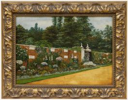 Framed Early 20th Century Oil - The Wall Borders