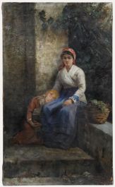 19th Century Oil - A Tender Moment