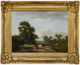 Granger - Framed 19th Century Oil, The Road to Gloucester