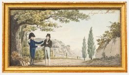 19th Century Watercolour - The Handshake