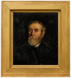 Framed 19th Century Oil - Portrait of Reverend Charles Neville