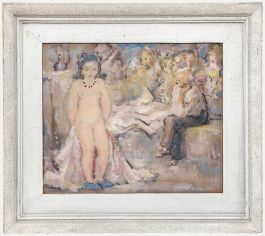 Impressionist 20th Century Oil - Nude in the Studio