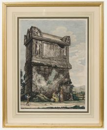 Luigi Rossini (1790-1857) - 1822 Etching, The Tomb of Publius Vibius Marianus