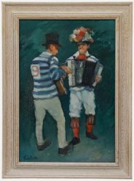 Eric Rolfe - Framed 20th Century Oil, Morris Men
