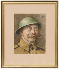 Claude Pratt (1860-1935) - 1920 Watercolour, Old Bill, No More Soldiering for Me