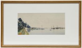 Frederick George Cotman (1850-1920) - Framed 1900 Watercolour, Serene Waters