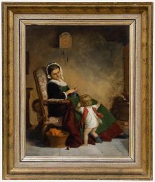 After Jacques Alfred van Muyden (1818-1898) - 19th Century Oil, Hide and Seek