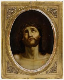 Framed 18th Century Oil - The Face of Christ