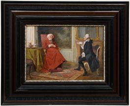 August Hermann Knoop (1856-1919) - Oil, In the Cardinal's Drawing Room