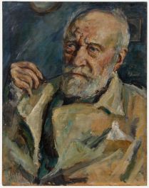 Susi Zimmermann (b.1883) - 1938 Oil, Portrait of a Gentleman Smoking a Pipe