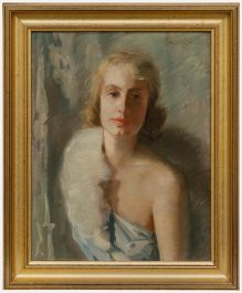 Toni Roth (1899-1971) - Framed Mid 20th Century Oil, Portrait of Maria Grimm