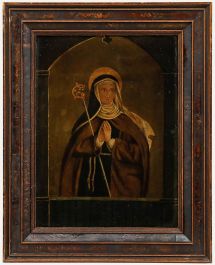19th Century Oil - St. Colette of Corbie