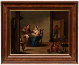 After David Teniers the Younger (1610-1690) - 19th Century Oil, A Tavern Scene