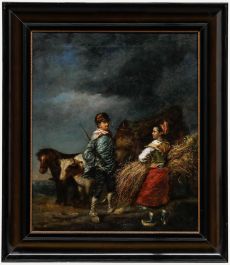 Early 19th Century Oil - Harvest Pause