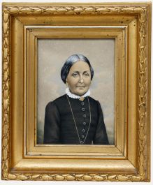 The Franquet Portraits - 19th Century Gouache, Anna Sophia Von Franquet