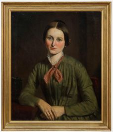 American School Mid 19th Century Oil - Portrait of Perses Elizabeth Cooper