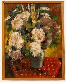 Médard Tytgat (1871-1948) - 1987 Oil, A Vibrant Bloom