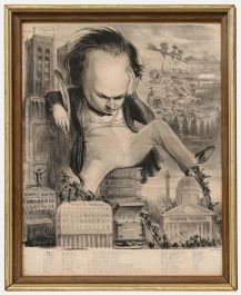 Benjamin Roubaud (1811-1847) - Lithograph, Caricature of Victor Hugo