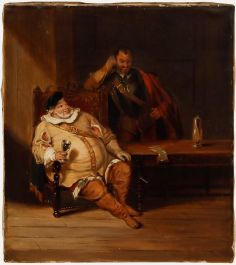 Henry Liverseege - 19th Century Oil, Falstaff and Bardolph