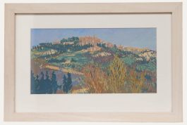 Annabel Gosling (b.1942) - Contemporary Gouache, Mediterranean Hillside