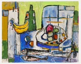 Modernist 20th Century Oil - In the Kitchen