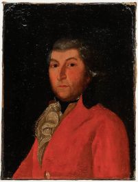 Framed 18th Century Oil - British Officer in Uniform