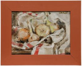 Frédéric Conrad - Framed Mid 20th Century Oil, Four White Onions